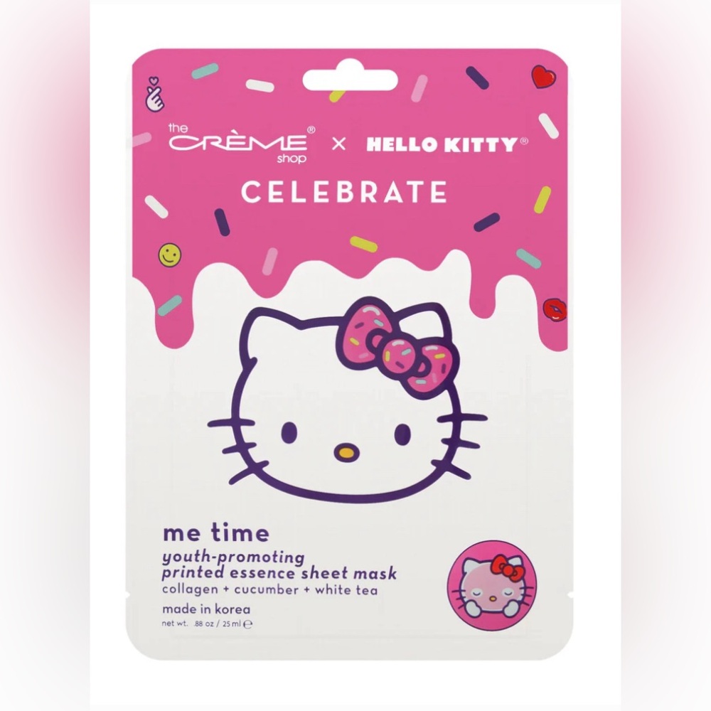 Sanrio Hello Kitty The Creme Shop Me time Youth Promoting Sheet Mask/Collagen/